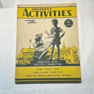 VTG Children's Activities For Home & School Magazine Book May 1947
